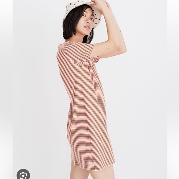 Madewell Swingy Tee Dress in Stripe - Picture 8 of 8